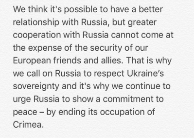 Image of ambassador Nikki Haley's statement about US relations with Russia